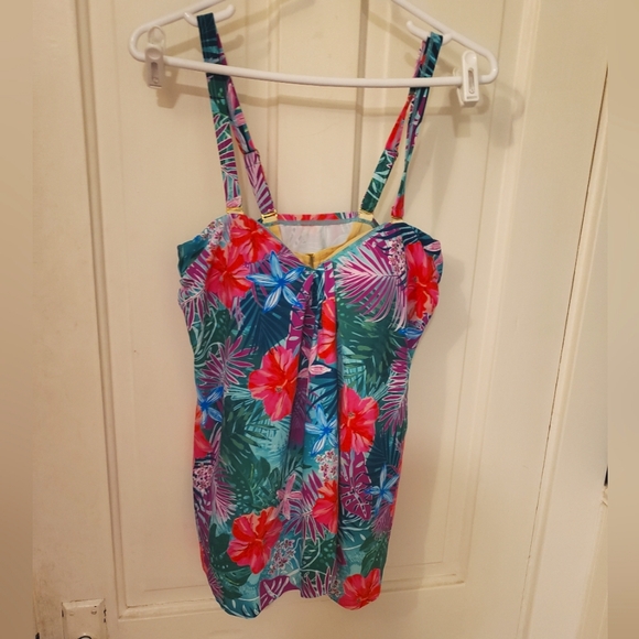 Swimsuits For All Other - Swimsuits For All Women's Long Floral Tankini Top